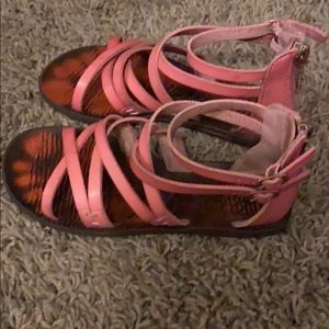 Girls size 11 pink kids sandals